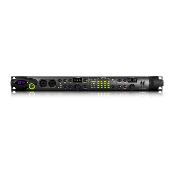 Avid Technology HD OMNI Manual