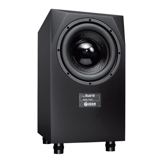Adam Sub10 MK2 Operation Manual