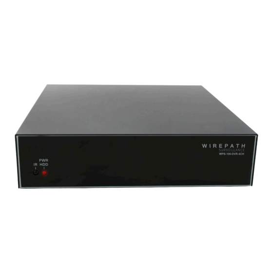 Wirepath WPS-100-DVR Installation And User Manual