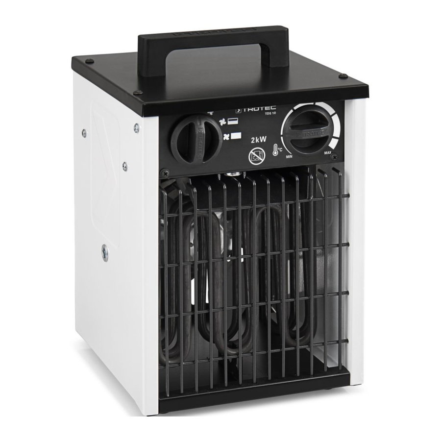 Trotec TDS 10 / TDS 20 / TDS 30 / TDS 50 - Heater Manual