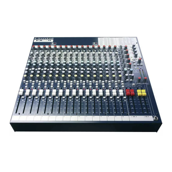 SOUNDCRAFT FX16II Manuals