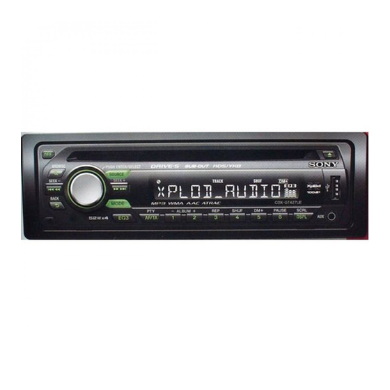 Sony CDX-GT427UE Service Manual