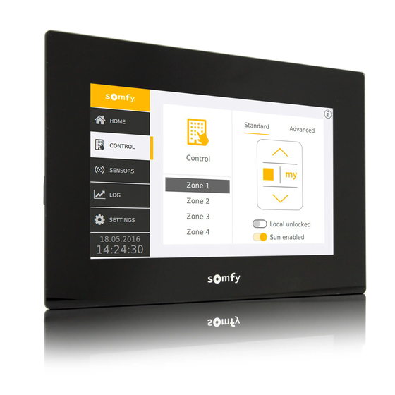 SOMFY animeo IB+ 4 Zone Touch Building Controller Installation Manual