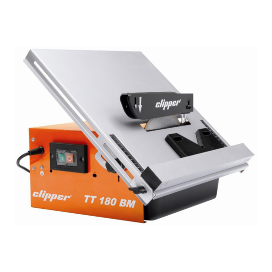 Clipper TT 180 BM Operating Instructions Manual