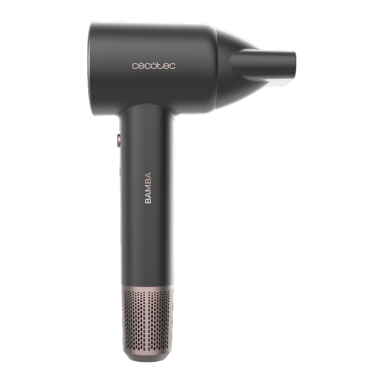 cecotec BAMBA IONICARE ROCKSTAR AIRSONIC Instruction Manual