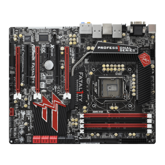 ASROCK Fatal1ty Z68 Professional Gen3 Series User Manual
