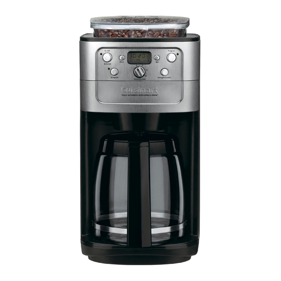 Cuisinart grind and outlet brew troubleshooting