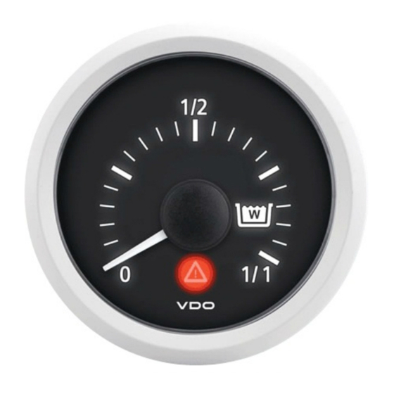 VDO WASTEWATER TANK GAUGE INSTALLATION INSTRUCTIONS MANUAL Pdf Download