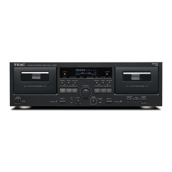 Teac W-890R Owner's Manual