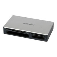 Sony MRW62E - USB 2.0 Flash Memory Card Reader Operating Instructions Manual