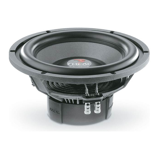 FOCAL SUBWOOFERS POLYGLASS MANUAL Pdf 