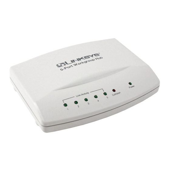 LINKSYS EW5HUB - INSTANT ETHERNET WORKGROUP HUB USER MANUAL Pdf