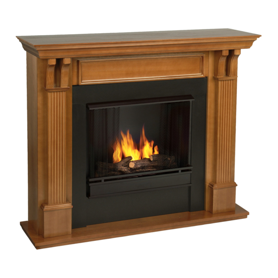 REAL FLAME 7100M METAL PRODUCTS ASHLEY MAHOGANY GEL FUEL FIREPLACE