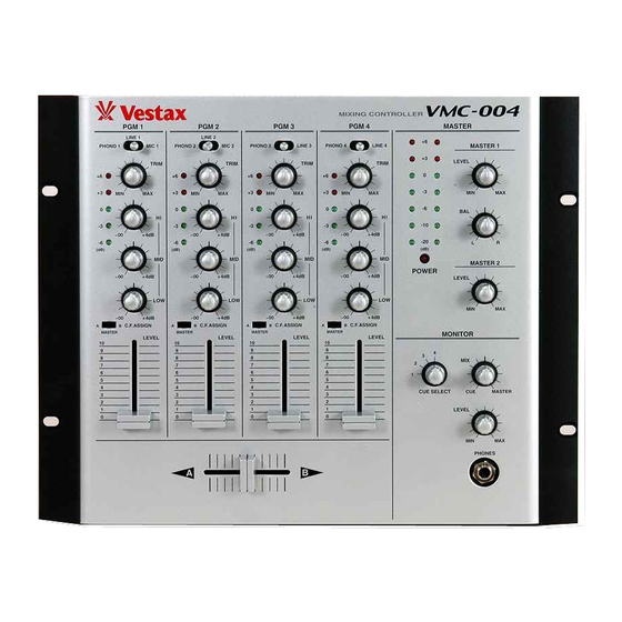 VESTAX VMC-004 OWNER'S MANUAL Pdf Download | ManualsLib