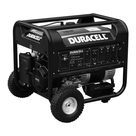 Duracell DG66M-R62 Portable Gas Generator Manuals