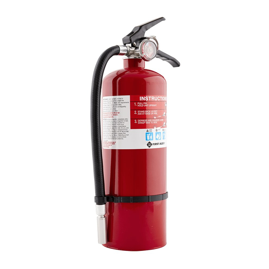 First Alert FE3A40GR/FE4A60BC Fire Extinguisher Manual ManualsLib