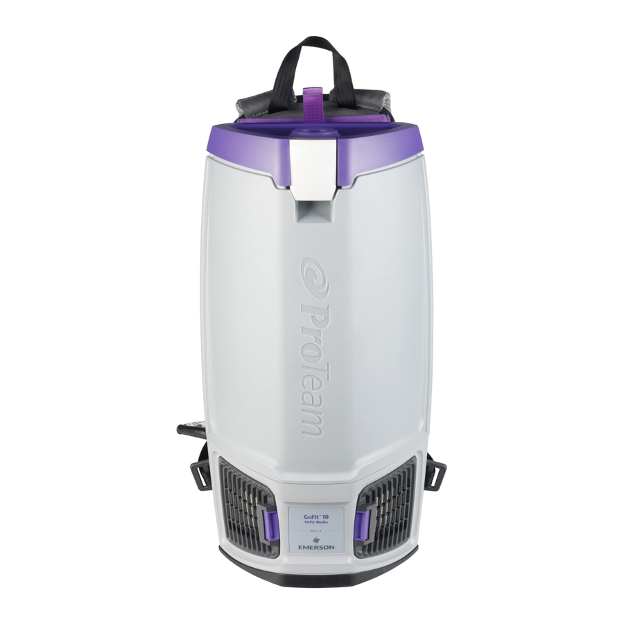 ProTeam GoFit 3, 1076620 - Backpack Vacuum Manual