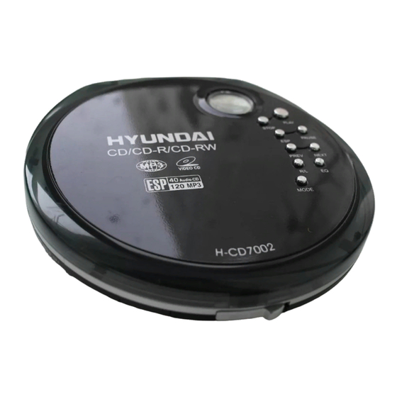 Hyundai H-CD7002 Instruction Manual