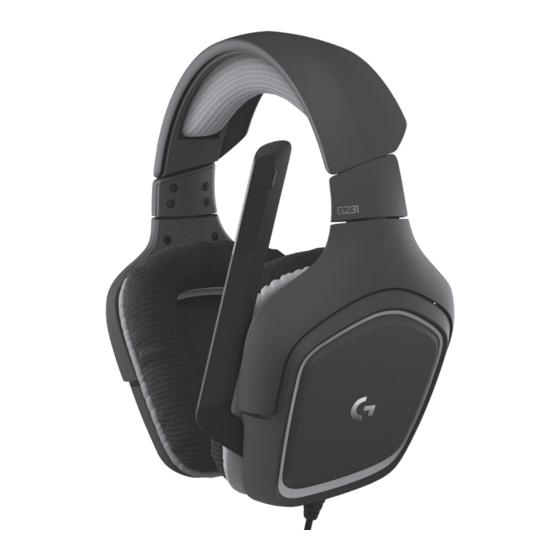 Logitech G231 PRODIGY Setup Manual