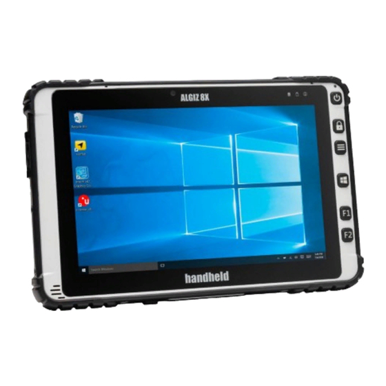 Handheld Algiz 8X Rugged Windows Tablet Manuals