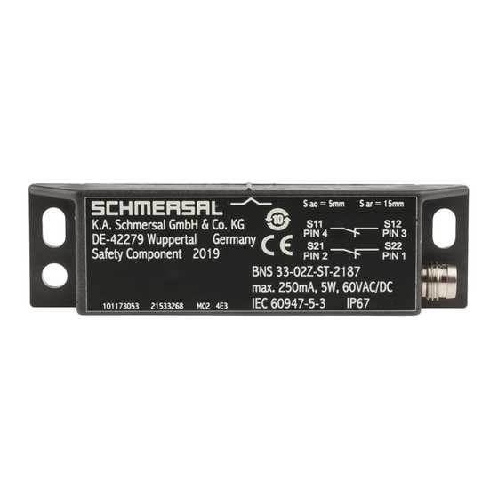 schmersal EX-BNS 33 Operating Instructions Manual