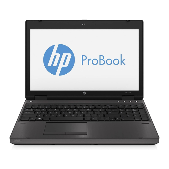 HP ProBook 6570b Instruction Manual