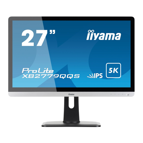 Iiyama ProLite XB2779QQS-S1 5K Monitor Manuals