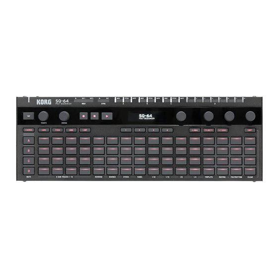 Korg SQ-64 Owner's Manual