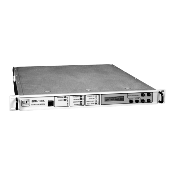 Comtech EF Data SDM-100A Installation And Operation Manual