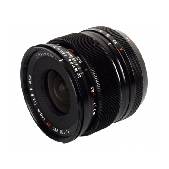 FujiFilm Fujinon XF14mmF2.8R Owner's Manual