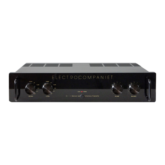 ELECTROCOMPANIET EC-3 Owner's Manual