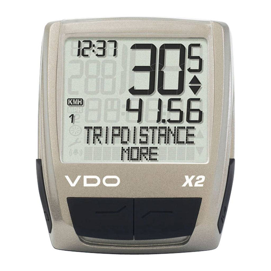 VDO Cyclecomputing X2 Instruction Manual