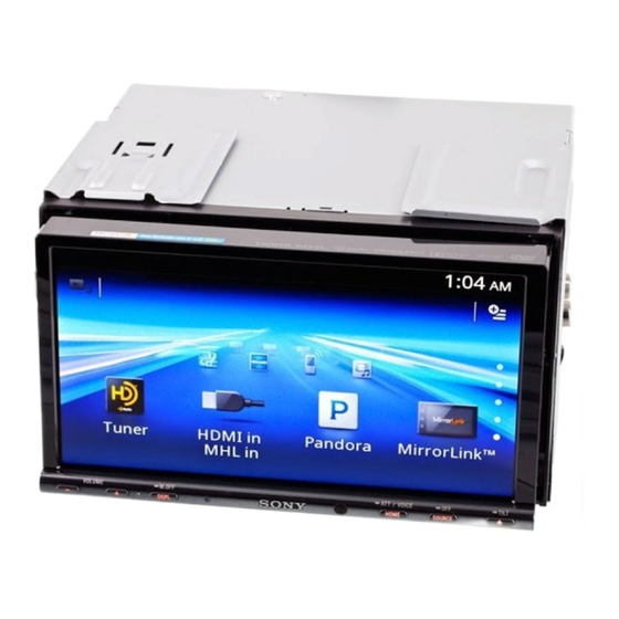 Sony XAV-712HD Operating Instructions Manual