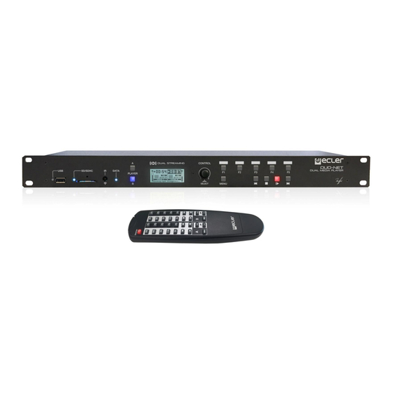 Ecler DUO-NET PLAYER User Manual
