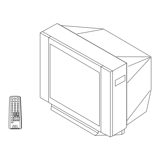 Sony TRINITRON KV-XJ29M31 Service Manual