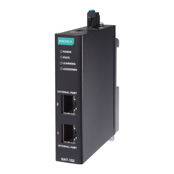 Moxa Technologies NAT-102 Series Quick Installation Manual