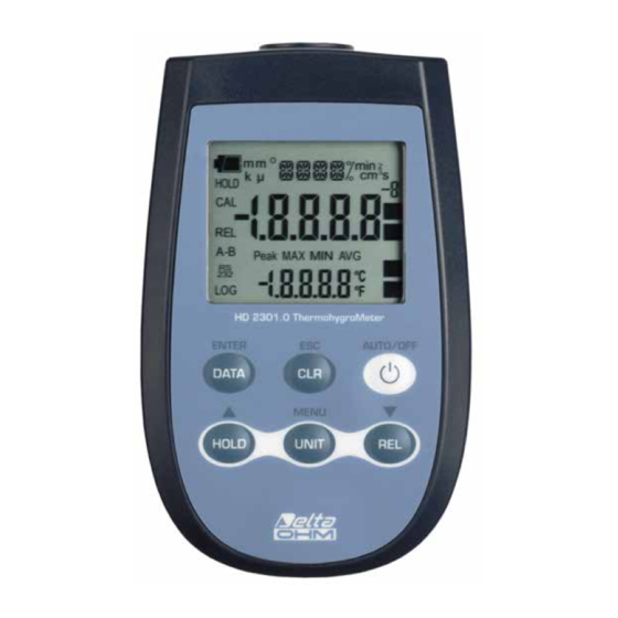 Delta OHM HD2301.0 Operating Manual