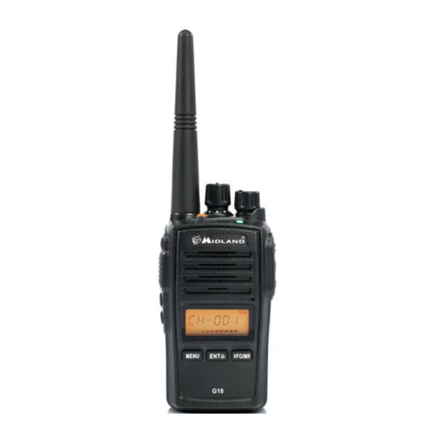 Midland G18 - PMR446 Transceiver Manual