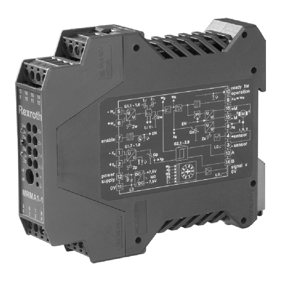 Bosch rexroh HYQUIP VT-MRMA1-1 Operating Instructions Manual