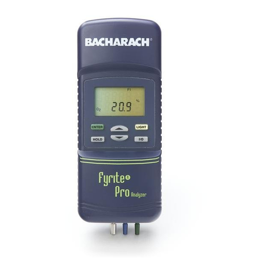 Bacharach Fyrite Pro Quick Start Manual