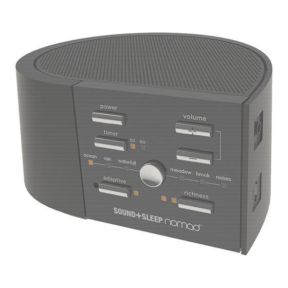 nomad SOUND+SLEEP Owner's Manual
