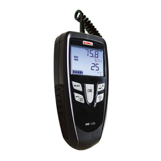 Kimo HD 100 User Manual
