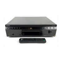 Sony SCD-XA5400ES - Es Super Audio Cd Player Operating Instructions Manual