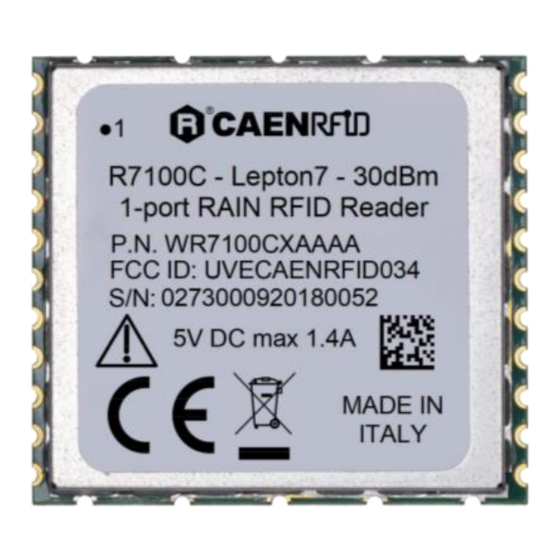 Caen RFID Lepton7 R7100C Manuals