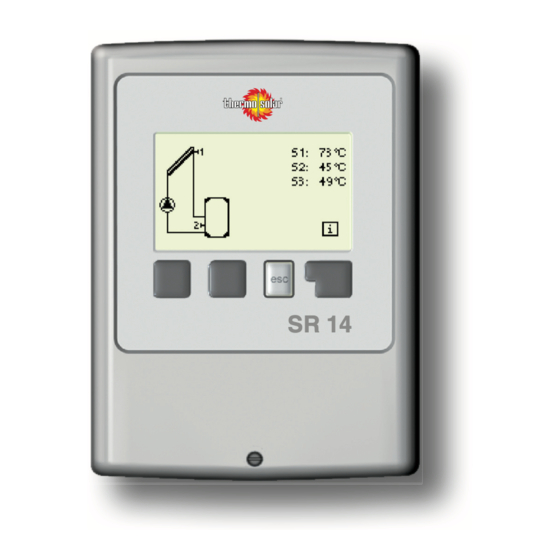 thermosolar SR14 Installation And Operating Instructions Manual