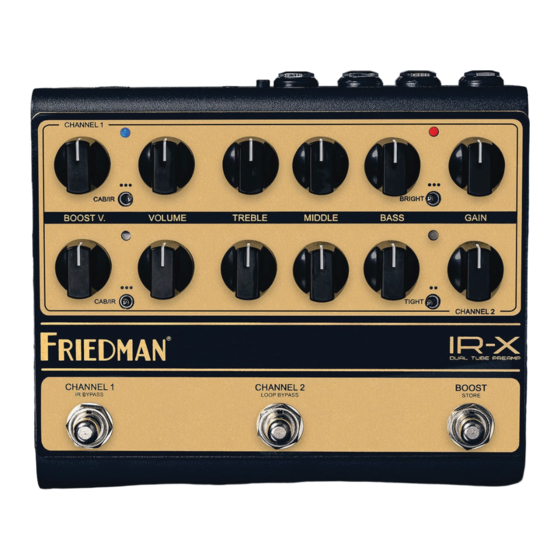 Friedman IR-X Manuals