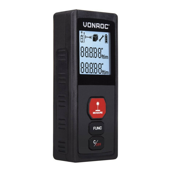 VONROC LD501DC Laser Distance Meter Manuals