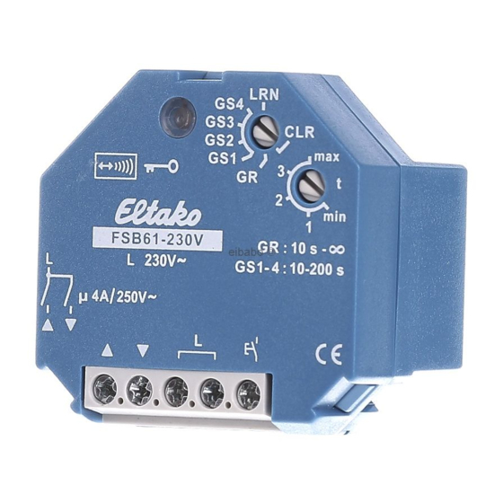 Eltako FSB61 Setup Instructions