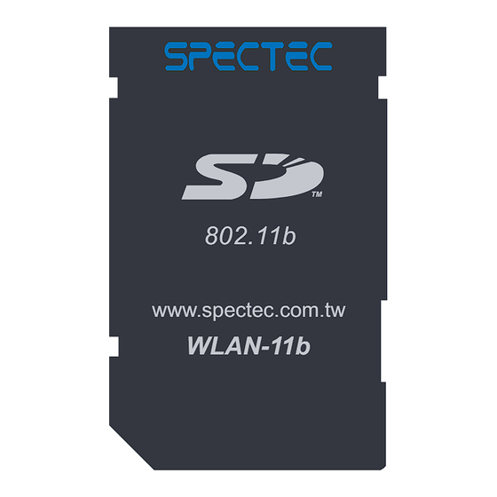 Spectec SDIO WLAN Card User Manual