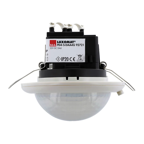 B.E.G. LUXOMAT PD4-M-DAA4G Installation And Operating Instruction